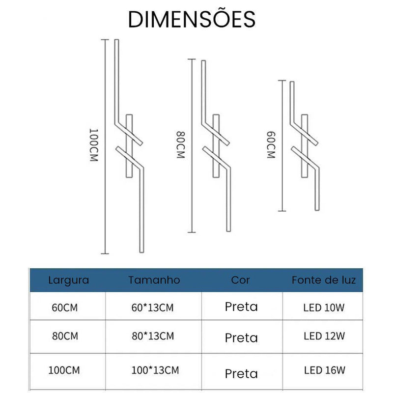 Luminária Arandela Linear LED