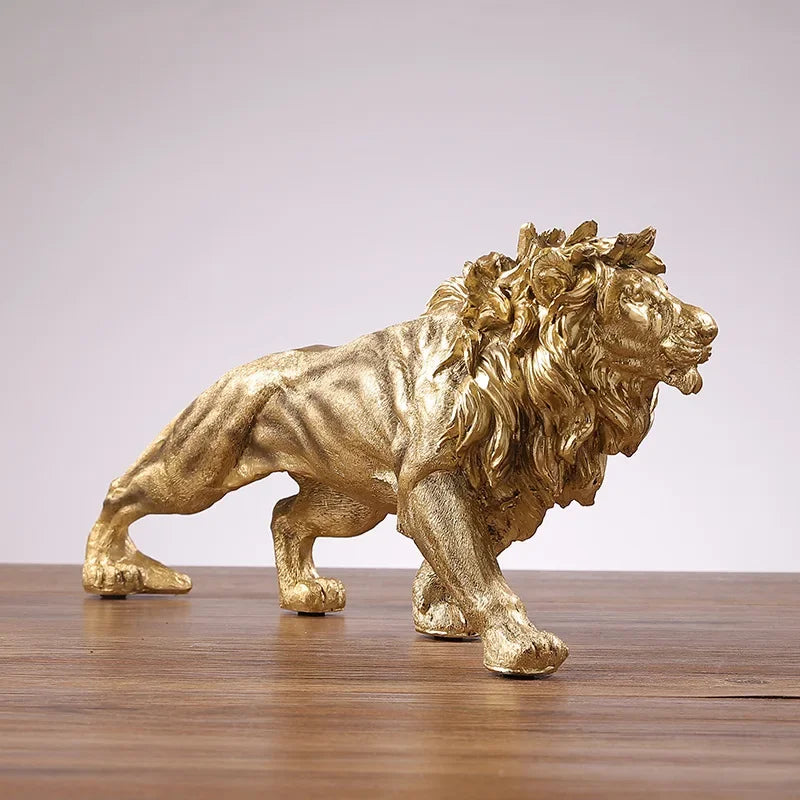 Escultura Leão Dourado