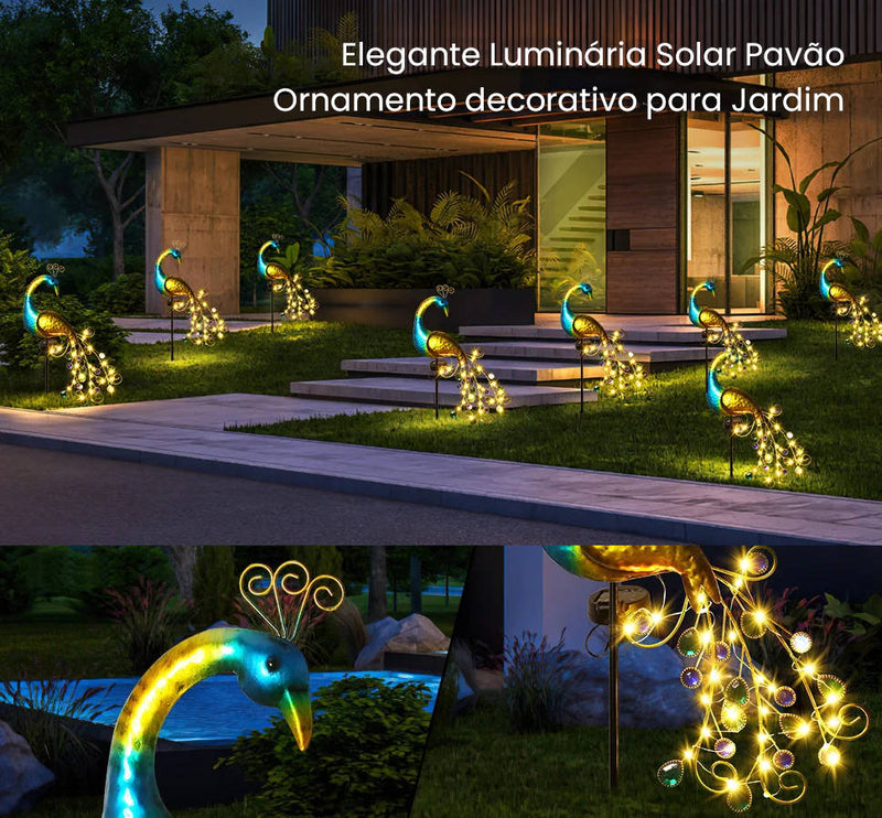 Luminária Solar de Jardim Pavão